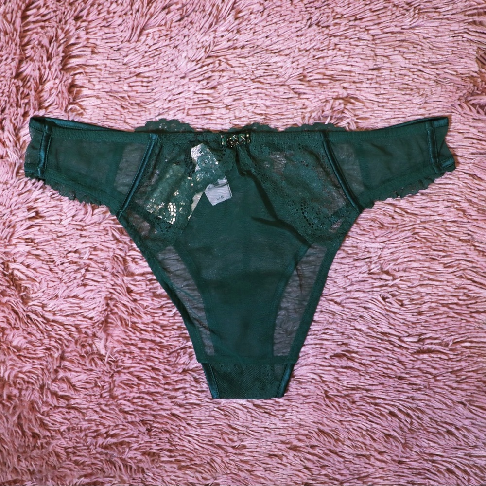 Victorias Secret Designer Emerald Lace Panty L